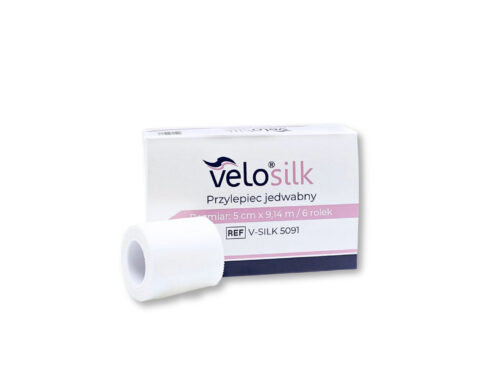 Przylepiec/ plaster jedwabny VELO SILK  5 cm x 9,14 m x 6 szt