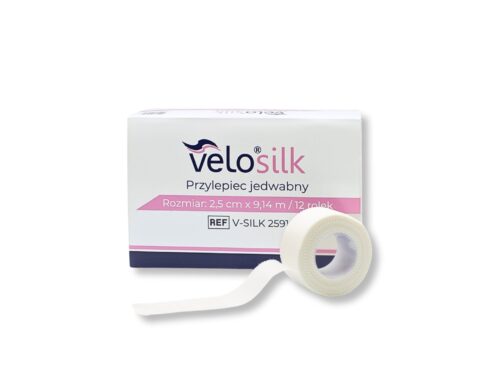 Przylepiec/ plaster jedwabny VELO SILK 2,5 cm x 9,14 m x 12 szt
