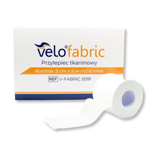Przylepiec Tkaninowy Velo 5cmx9,14 M Przylepiec/ plaster tkaninowy Velo Fabric 5 cm x 9,14 m x 6 szt