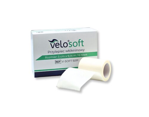 Przylepiec/ plaster włókninowy Velo Soft  5 cm x 9,14 m x 6szt