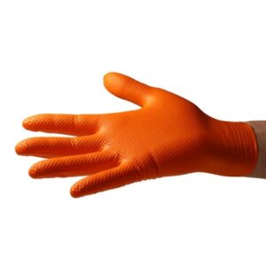VELO "S" STRONG - Nitrylowe rękawice z diamentową teksturą, pomarańczowe STRONG op. 50 szt - Polmil - więcej niż opieka Velo strong rekawica nitrylowa