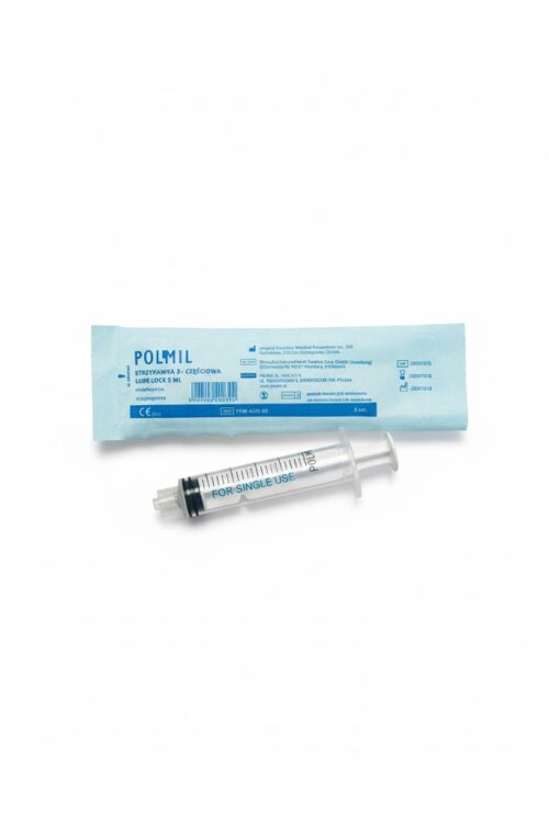 Strzykawka trzyczęściowa 5 ml Luer Lock POLMIL op. 100 szt