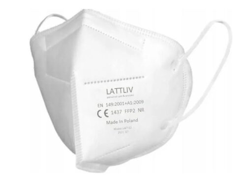 Maska FFp2 Półmaska filtrująca FFP2 Polskiej Produkcji White pakowana pojedyńczo x 1 szt