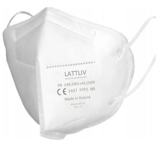 Maska FFp2 Półmaska filtrująca FFP2 Polskiej Produkcji White pakowana pojedyńczo x 1 szt