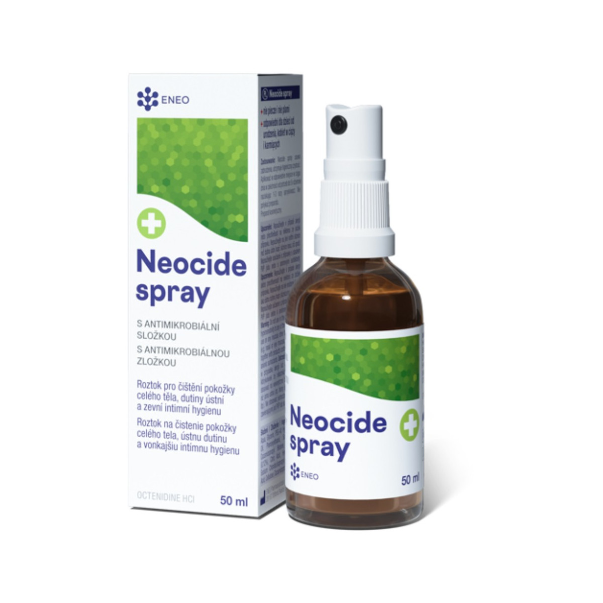 Neocide Spray 50 ml roztwór do skory, błon śluzowych i jamy ustnej zawiera oktenidynę i fenoksyetanol /1szt