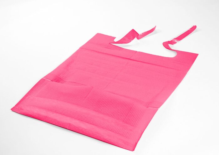 Śliniaki podfoliowane z kieszenią Fuksja Weber Pocket x 50szt