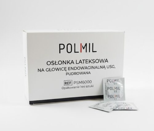 Lateksowa osłonka do sond endowaginalnych USG, pudrowana, pakowana pojedynczo x 144 szt