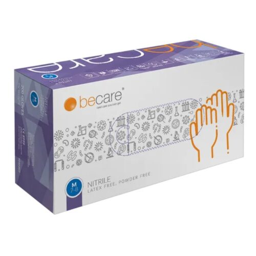 Rękawice nitrylowe diagnostyczno-ochronne Be Care Goodpac 200szt M Niebieskie