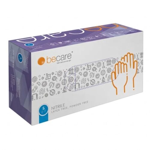 Rękawice nitrylowe diagnostyczno-ochronne Be Care Goodpac 200szt  S Niebieskie