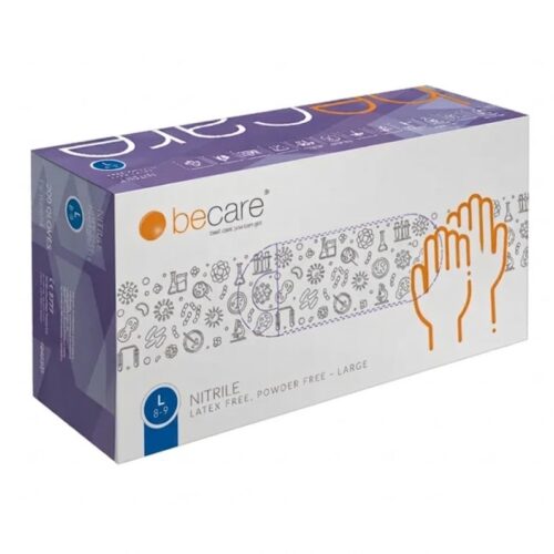 Rękawice nitrylowe diagnostyczno-ochronne Be Care Goodpac 200szt L Niebieskie