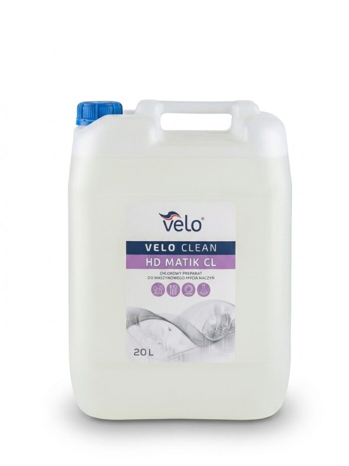VELO CLEAN HD MATIK CL  20l - chlorowy preparat do maszynowego mycia naczyń w płynie x 1 szt