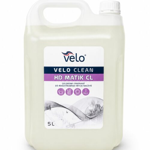 VELO CLEAN HD MATIK CL  5l - chlorowy preparat do maszynowego mycia naczyń w płynie x 1 szt