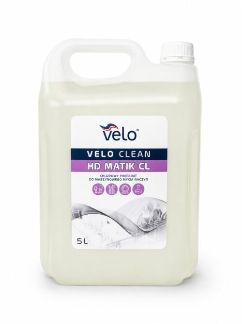 VELO CLEAN HD MATIK CL  5l - chlorowy preparat do maszynowego mycia naczyń w płynie x 1 szt